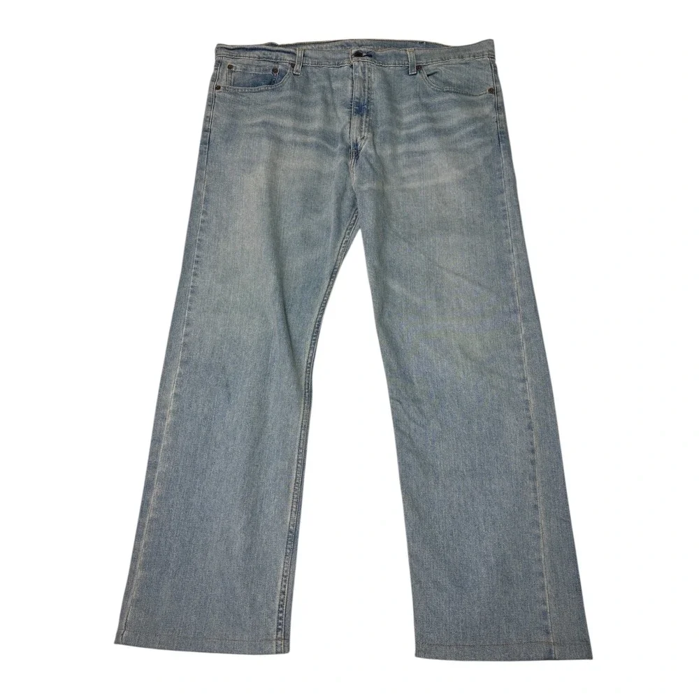 Levi Strauss 505 Jeans Mens W42 L32 Light Wash‎ Straight Leg Denim Pants